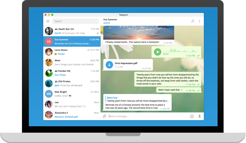 Telegram macOS版截图